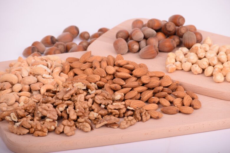 nuts on a board