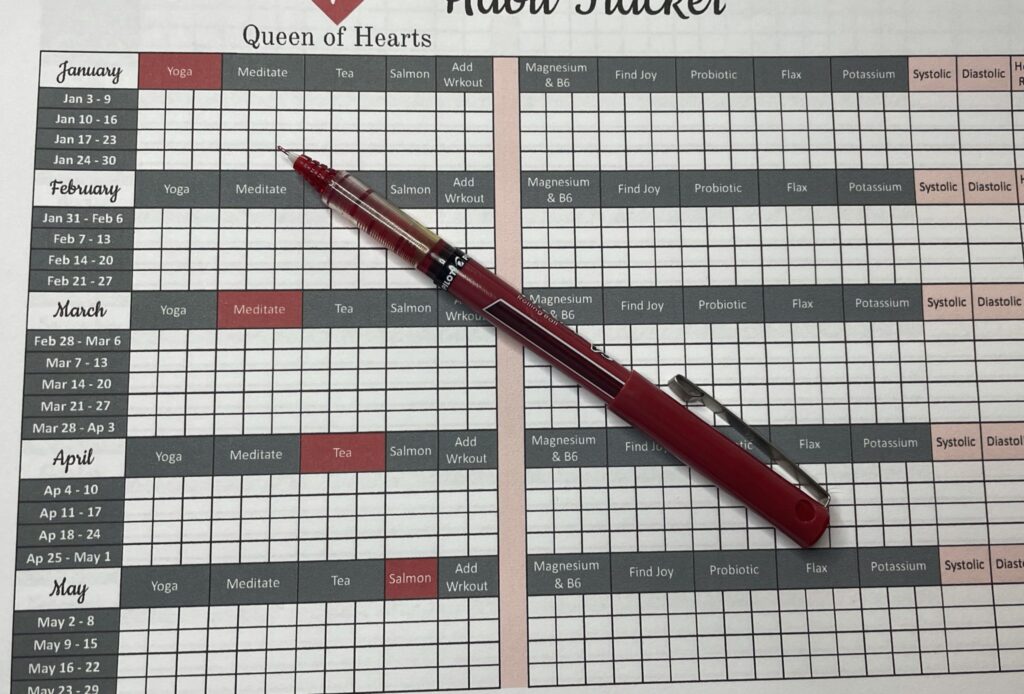 habit tracker queen of hearts